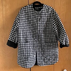 Zara Houndstooth Quilted Jacket.